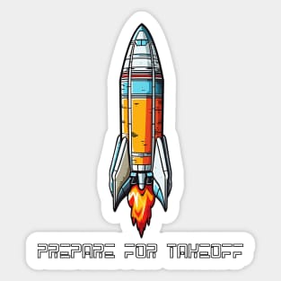 Rocket Ship - Prepare For Takeoff Sticker